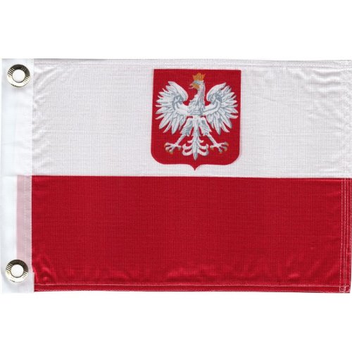Polish Boat Flag with Eagle 11x15 inches