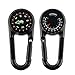 LSD (Pack of 6) Multifunctional Metal Carabiners Clip Hook Mini Compass 3 in 1 Derection Guiding Thermometer Keyring Keychains For Outdoor Sport Hiking Camping Hunting