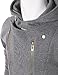 Doublju Mens Rider Hood Asymmetry Zip Up