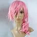 Dream2reality Cosplay Prop Final Fantasy XIII_Lightning_Smoking Pink_Middle-length curly Wig