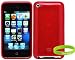 CrazyOnDigital Apple iTouch 4G - 4th Generation Red TPU Case - Free Bonus Wristband Included