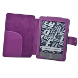 TeckNet� NEW Kindle Premium Folio Case / Cover With Magnetic Clasp for NEW Amazon Kindle / 6 inch / 2011 generation / Book Style - Includes Kindle Rear Protector - Purple