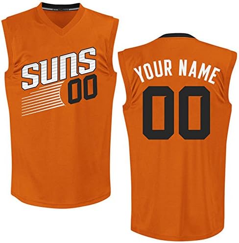 Men's Customized Phoenix Suns Orange Replica Basketball Jersey Devin Booker #1 Size L