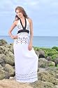 Classy full length beach dress/coverup Halter Top (many colors)