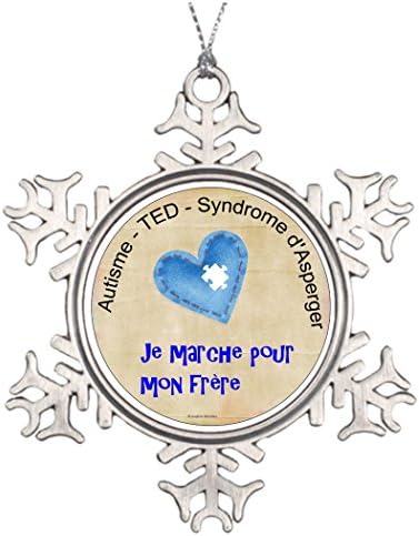 YOBSTF7s Tree Branch Decoration Macaroon I walk for my brother Family Christmas Snowflake Ornament