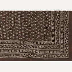Home D&eacute;cor Flat Sheets For Bed Cotton Block Print Twin Size (bssht618)