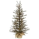 3' Pre-Lit Vienna Twig Artificial Christmas Tree in Burlap Base - Clear Lights