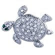 Crystal Turtle Animal Brooches & Pins