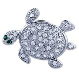Crystal Turtle Animal Brooches & Pins