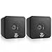 4â€ Mini Cube Bookshelf Speakers - Paper Cone Driver, 200 Watt Power, 8 Ohm Impedance, Video Shielding, Home Theater Application and Audio Stereo Surround Sound System - 1 Pair - Pyle PCB4BK (Black)