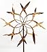 Stanwood Wind Sculpture: Large Kinetic Copper Dual Spinner - Dancing Willow Leaves Jumbo Version (3-ft Across, 9-ft Tall)
