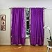 Lavender 84-inch Rod Pocket Sheer Sari Curtain Panel (India) - Pair
