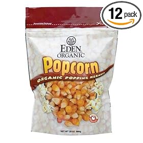 Eden Organic Yellow Popcorn, 20-Ounce Packages (Pack of 12)