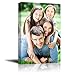 SIGNFORD Personalized Canvas Prints Best Sweet Family Pictures Customize Poster Wall Art with Your Own Pictures Wood Frame Digitally Printed-24x16inches