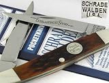 Schrade Walden USA Muskrat Brown Amber Bone Handle Knife