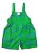 Baby : Shortalls Pleated Twill for boys and girls 100% cotton Green Dinosaurs 3T
