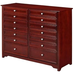 Oxford 12+2 Drawer Chest, 14-DRAWER, MERLOT by Home Decorators Collection