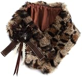 (カシュネ)cache nez シフォンコサージュ付ラビットティペット 02-02-09100 MIX ミックス F