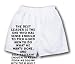 White Boxer Short with The best leader is the one who has sense enough to pick good m...