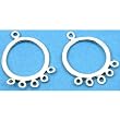 2 Sterling Silver Chandelier Earring Hoops Jewelry Part