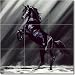 Dark Splendor by Kim McElroy - Horse Equine Ceramic Tile Mural 18