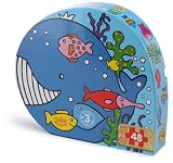 Submarine Life 48 PCS Puzzle in Whale Box From Vilac