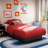 South Shore Libra Platform Bed 39 inch- Solid Black - southshore 3070235