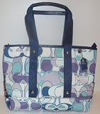 Authentic Coach 17178 Blue Kyra Multicolor Scarf Print Tote New with Tags