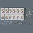 Rosary Display - Includes 12 Rosaries and Keepsake Gift Boxes (6-Boy and 6-Girl) - 15" Silver Tone Chain 3mm Oval Plastic Pearl Beads - Imported From Italy