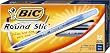 BIC Round Stic Ball Pen, Fine Point (0.8 mm), Blue, 12 Pens (3 Packages of 12 Pens)