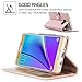 Galaxy Note 7 Case, Note 7 Case, FYY [Makeup Mirror] Premium PU Leather Samsung Galaxy Note 7 Wallet Case with Cosmetic Mirror and Bow-knot Strap Rose Gold+Gold