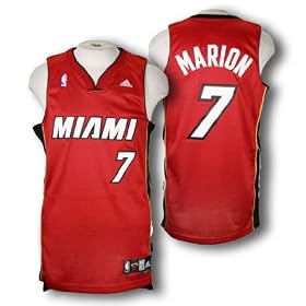 Miami Heat Shawn Marion #7 Swingman Sewn NBA Jersey, Red