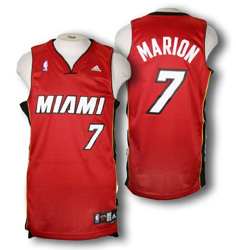 Miami Heat Shawn Marion #7 Swingman Sewn NBA Jersey - Red