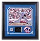 Pedro Martinez New York Mets Framed 11x14 Photograph with Game Used Jersey Piece - Framed MLB Photos, Plaques, and Collages