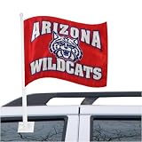 Arizona Wildcats Red Team Logo Car Flag