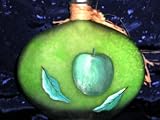 ART GLASS DECORATIVE HAND PAINTED BOTTLE / SMALL CANDLE DECOR ACCENT HOLDER
