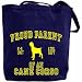 Canvas Tote Bag Navy Blue  Proud Parent Of Cane Corso  Dog