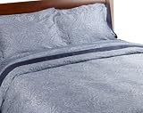 Review Regal 308588 / Regal 300 Thread-Count Paisley Print King Duvet Set, Blue