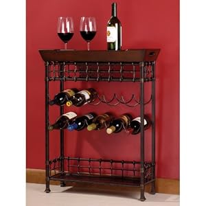 Zanzibar Wine Table - Antiqued Copper (10 Bottle) by