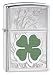 Zippo Lighter Clover, High Polish Chrome