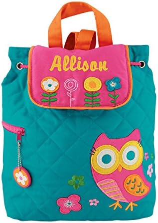 Personalized Stephen Joseph Teal Owl Quilted Backpack