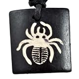 Spider Buffalo Bone Pendant Necklace, Buffalo Bone Choker, N33