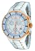 Oniss #ON8015-MRG7 Men's Rose Gold Accented White Ceramic Sports Chronograph Watch