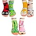 Ladybug and Caterpillar, Dolphin and Fish, Cow and Pig - Toddler Sock Set - Sunny Sidekicks Mismatched Friends 3-Pack