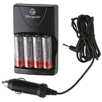 Targus TG-CH5000 AC/DC Rapid Charger with 4 - 2700 mAh AA Batteries