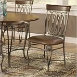 Montello Dining Chairs with Brown Faux Leather (Set of 2) - Hillsdale Furni ....