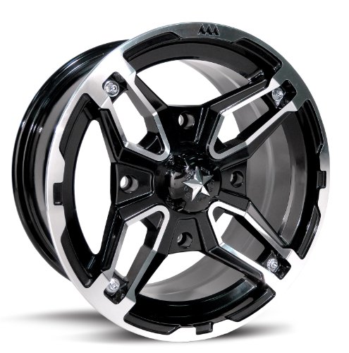MotoSport Alloys M15 Crusher Black Machined 14x7 