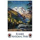 Rainier National Park Northern Pacific Travel Print
