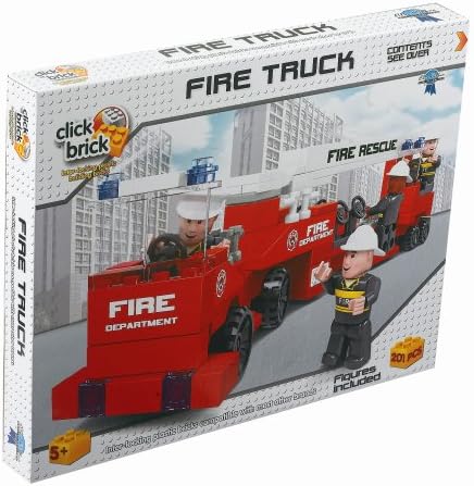 Click Bricks 5517727 Fire Truck Set, 201-Pieces
