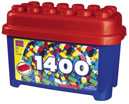 Mega Bloks 910-Micro Bloks Giga Eimer, 1400 Teile